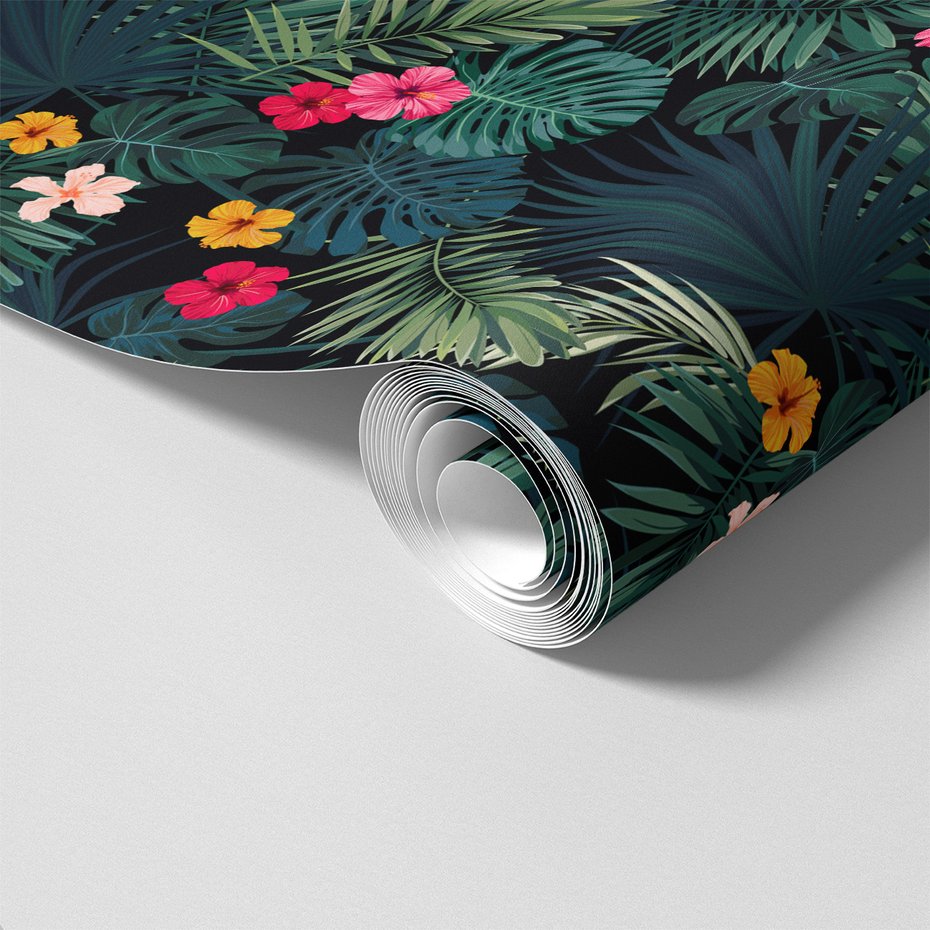 Tapeta - liście, kwiaty, tropiki
