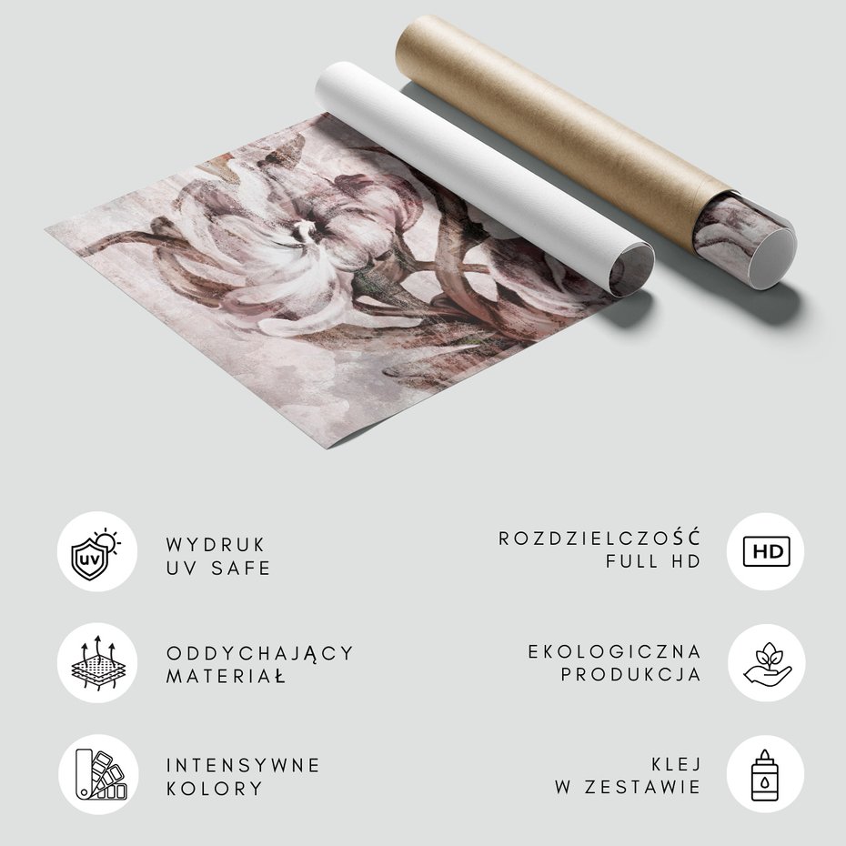 Fototapeta - loft, kwiaty, trawy