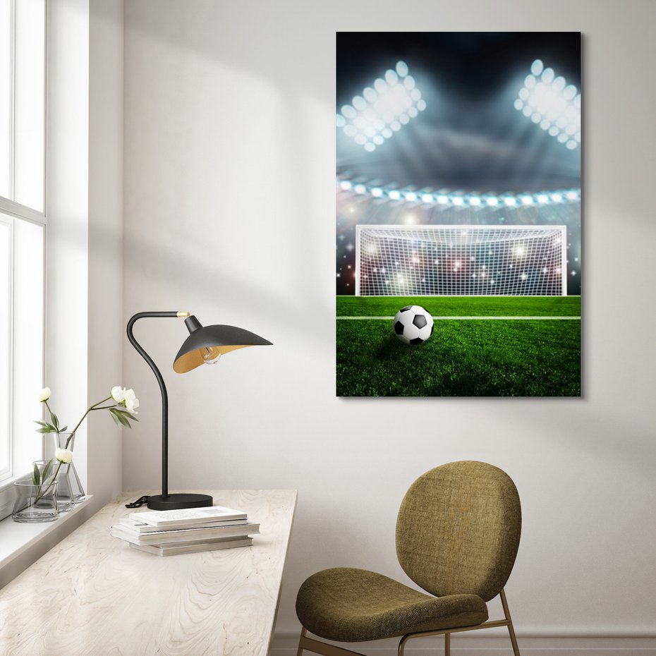 Obraz na płótnie - piłka, nożna, bramka