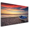 Obraz na płótnie - plaża, łódka, morze