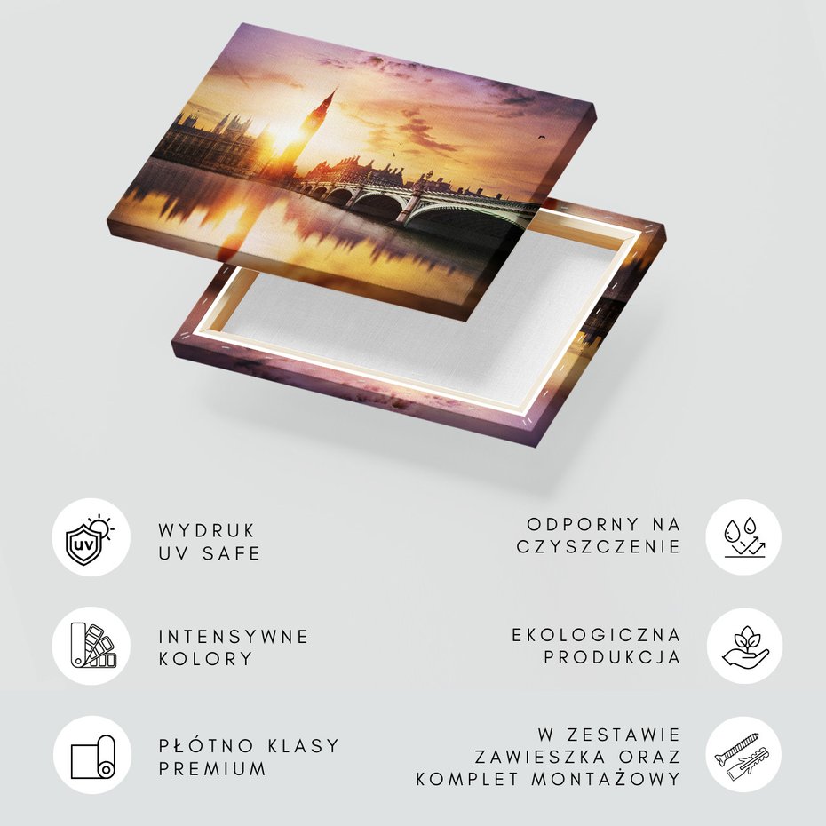 Obraz na płótnie - miasto, most, rzeka