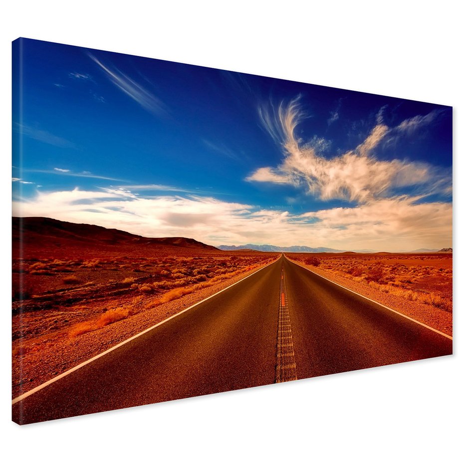 Obraz na płótnie - krajobraz, droga, niebo