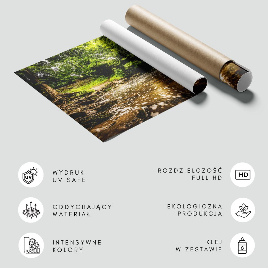 Fototapeta - wodospad, las, woda