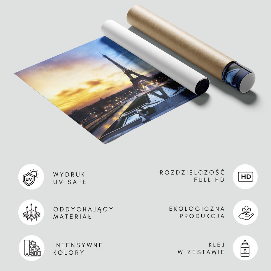 Fototapeta - Paryż, Wieża Eiffla, miasto