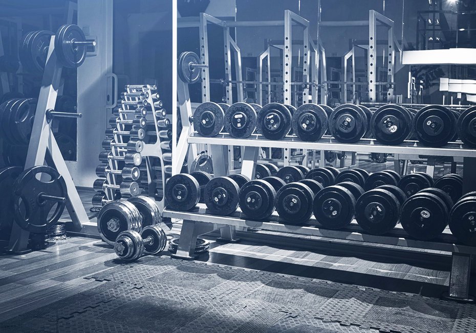 Fototapeta - siłownia, ciężary, trening