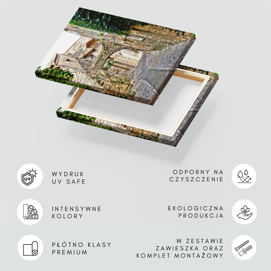 Obraz na płótnie - uliczka, kamień, budynki