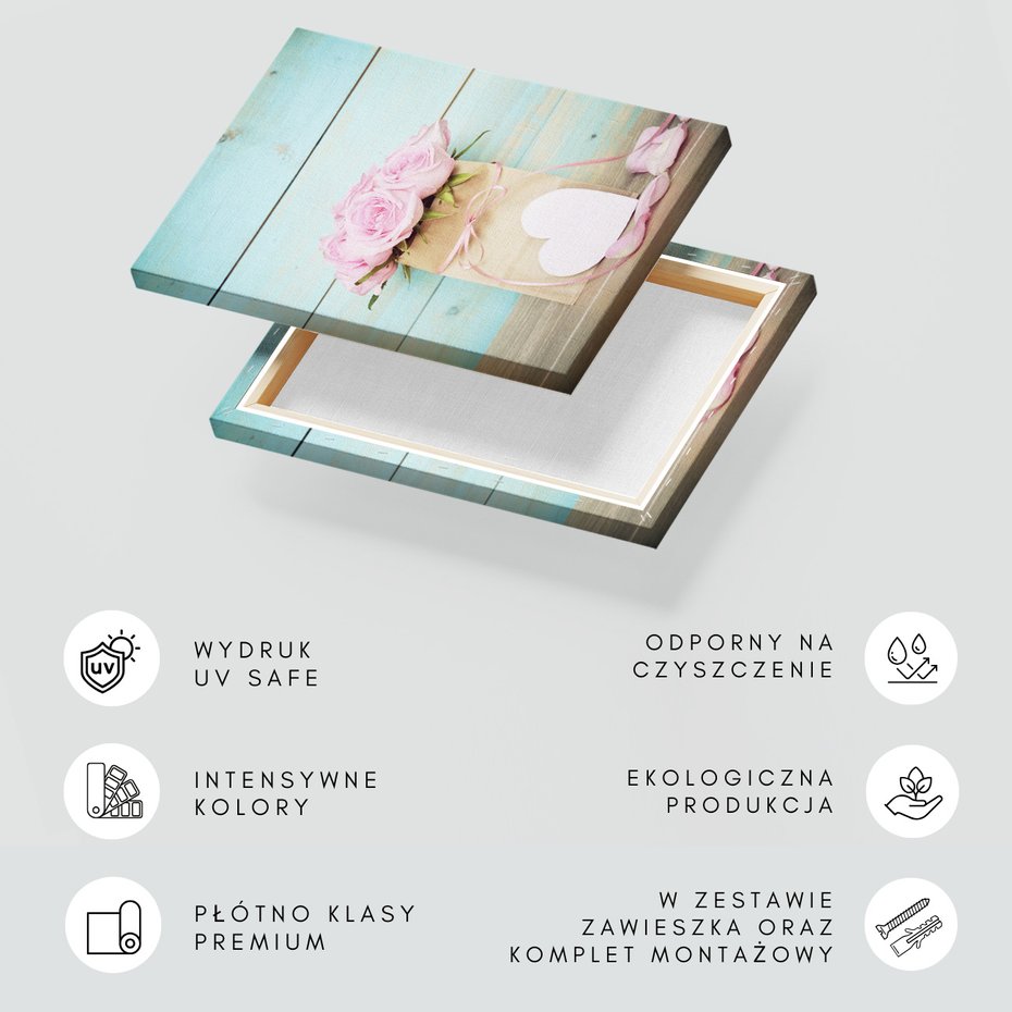 Obraz na płótnie - róże, kwiaty, prezent