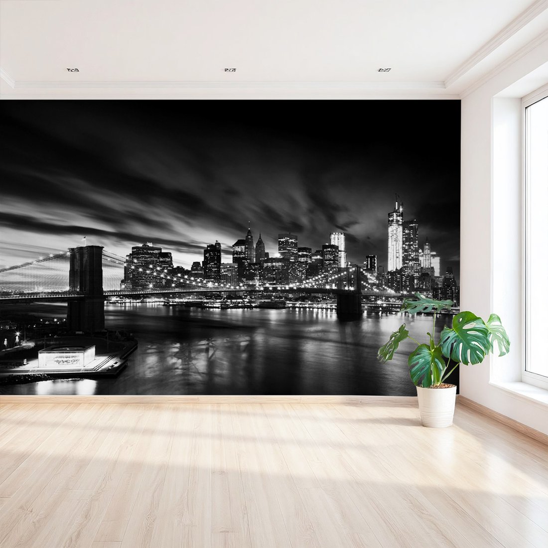 Fototapeta - miasto, most, noc