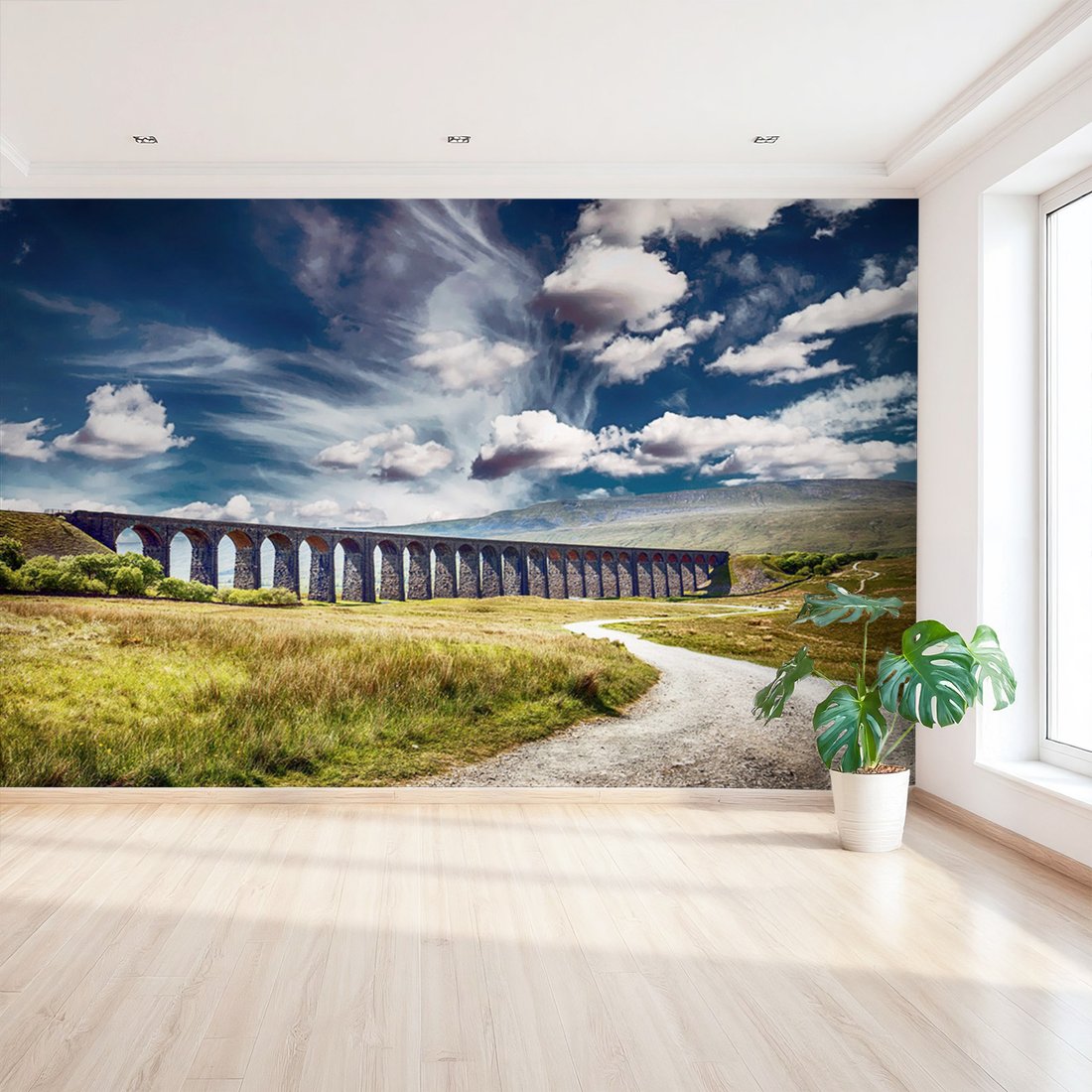 Fototapeta - most, krajobraz, niebo