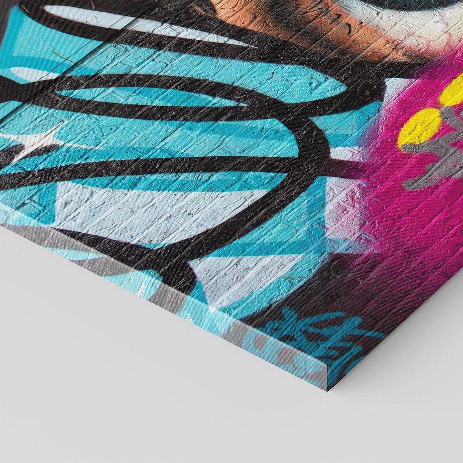 Obraz na płótnie - oko, graffiti, ściana