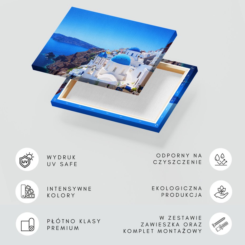 Obraz na płótnie - Santorini, Grecja, morze