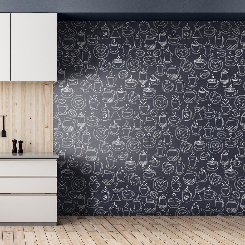 Tapeta - kawa, filiżanka, ziarno