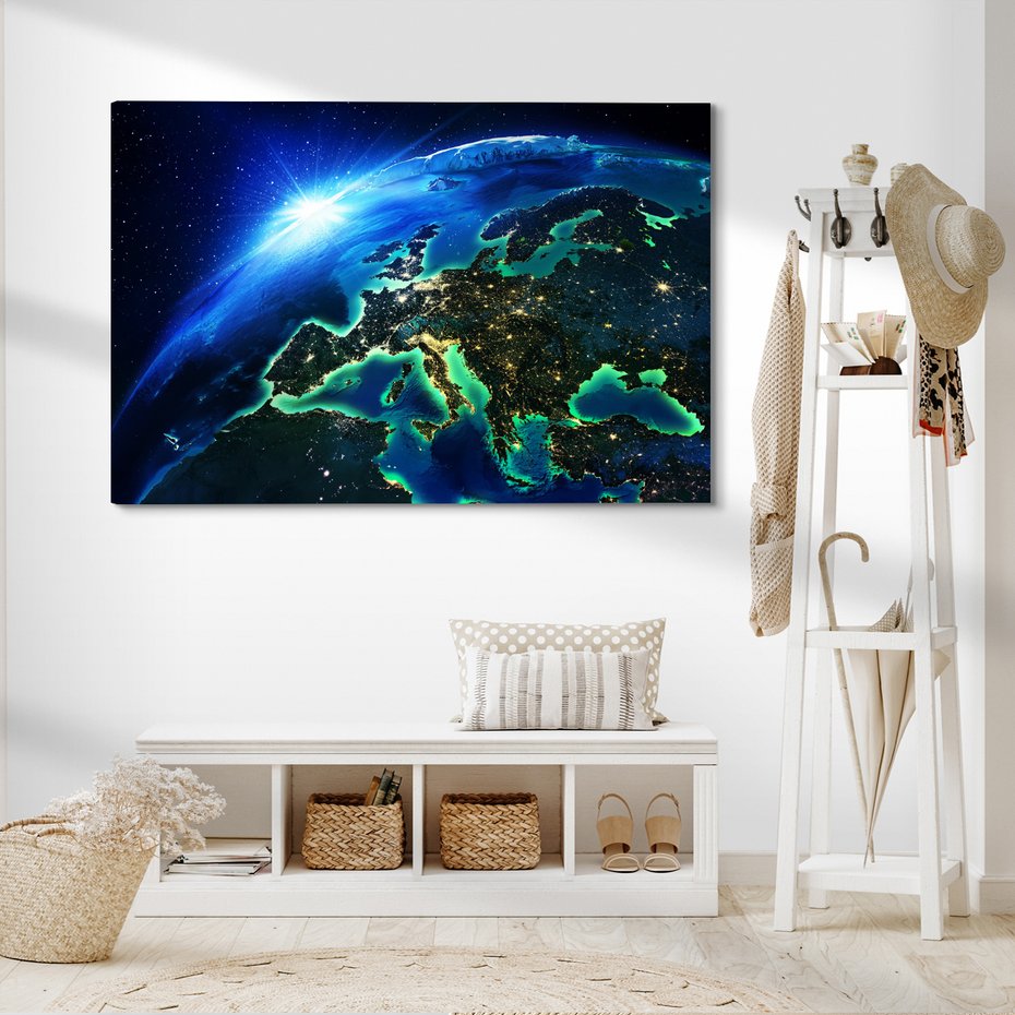 Obraz na płótnie - ziemia, kosmos, noc