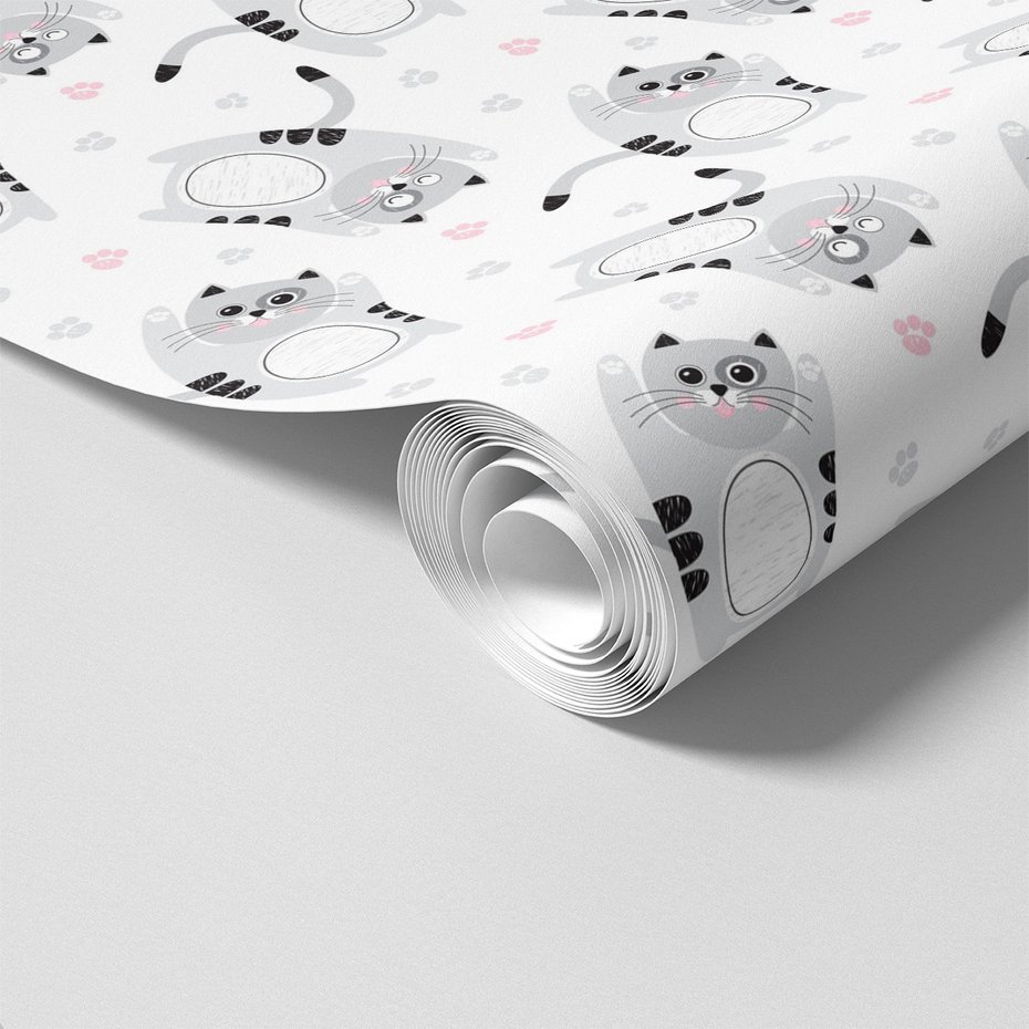 Tapeta - dziecięca, koty, tło,