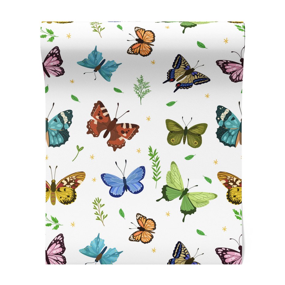 Tapeta - motyle, liście, natura