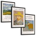 Zestaw obrazy w ramie, plakaty - Van Gogh, obrazy, sztuka - rama czarna
