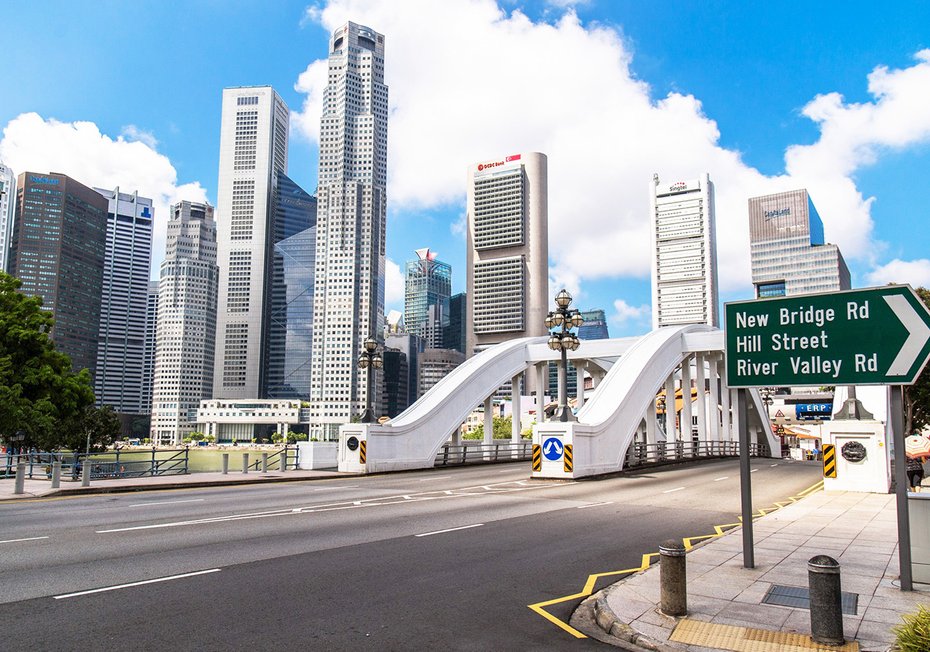 Fototapeta - miasto, most, budynki