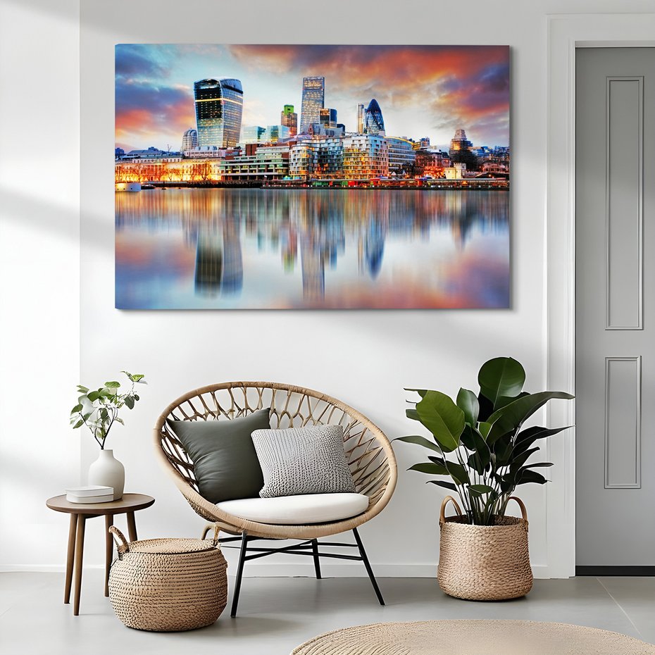 Obraz na płótnie - miasto, panorama, rzeka