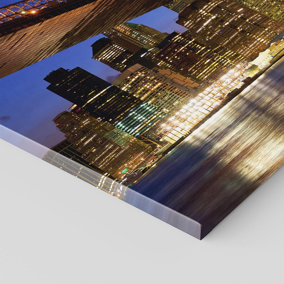 Obraz na płótnie - miasto, most, noc