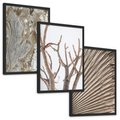 Zestaw obrazy w ramie, plakaty - abstrakcja, roślina, natura - rama czarna