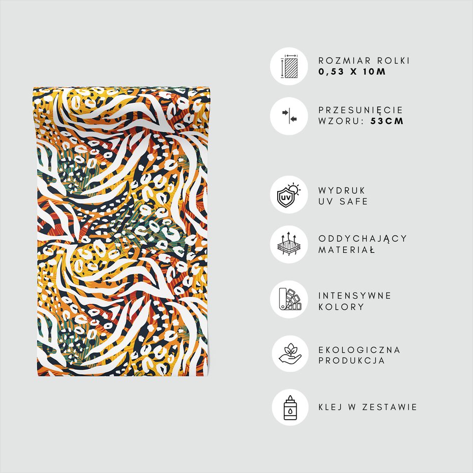 Tapeta - panterka, zebra, abstrakcja