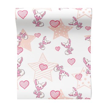 Tapeta - dziecięca, lis, gwiazda, serce