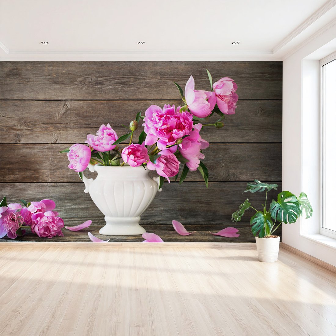 Fototapeta - kwiaty, piwonie, wazon