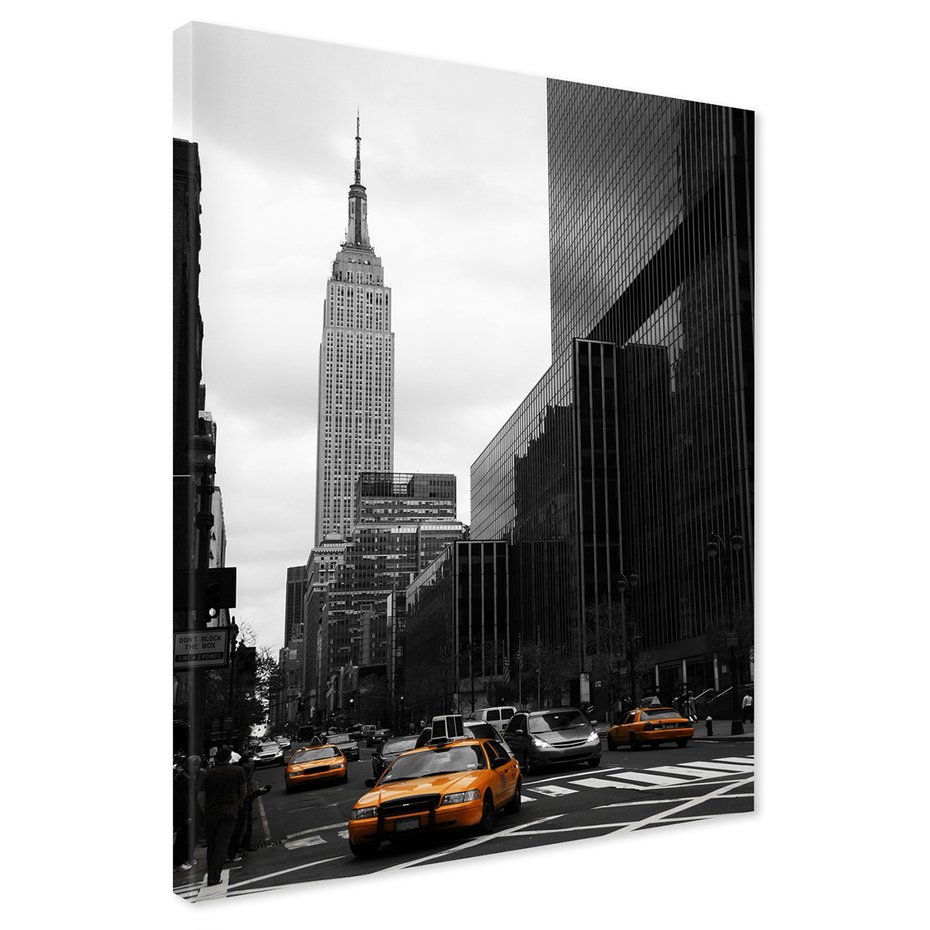 Obraz na płótnie - miasto, ulica, taksówki