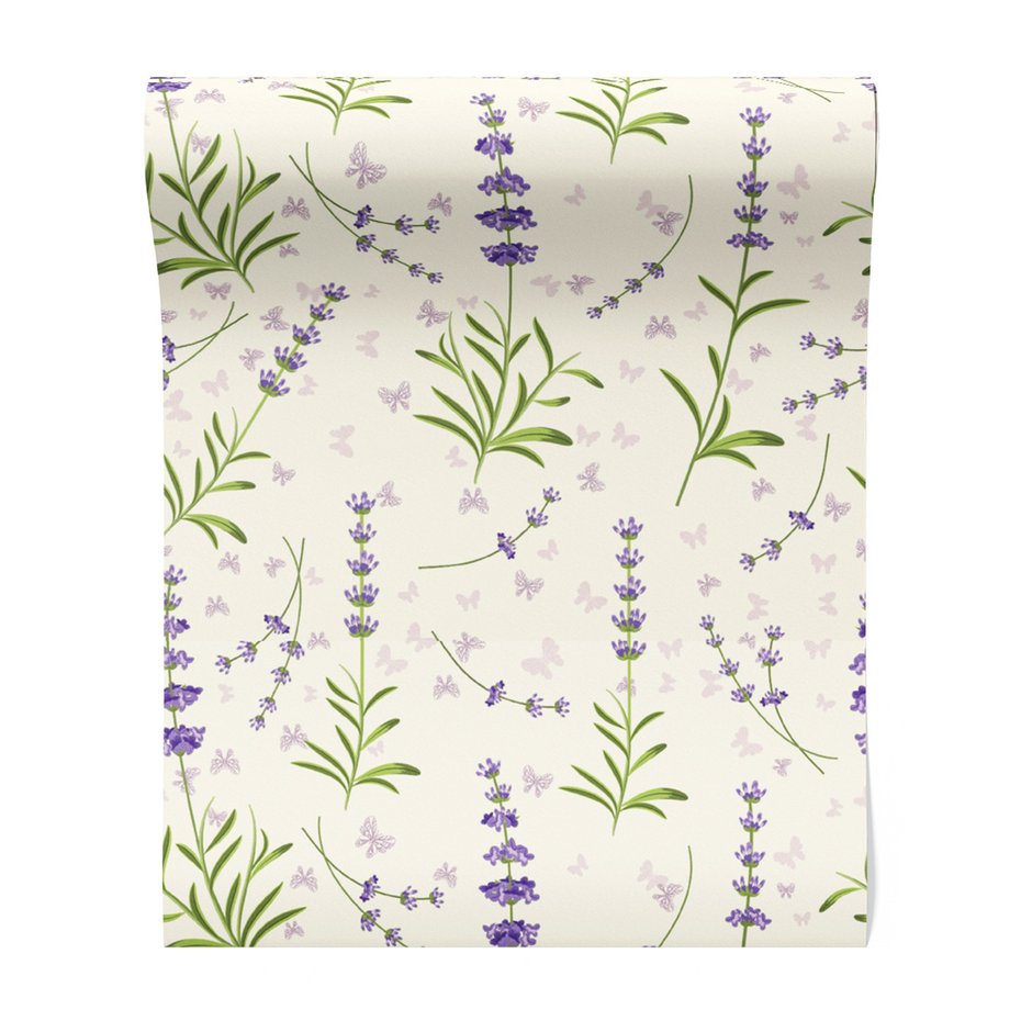 Tapeta - kwiaty, liście, motyle