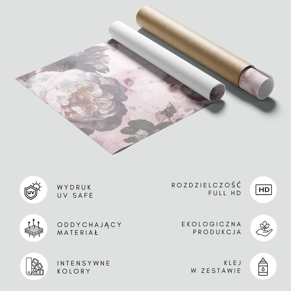 Fototapeta - loft, kwiaty, peonie