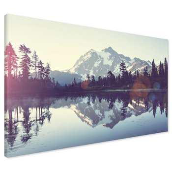 Obraz na płótnie - góry, jezioro, las