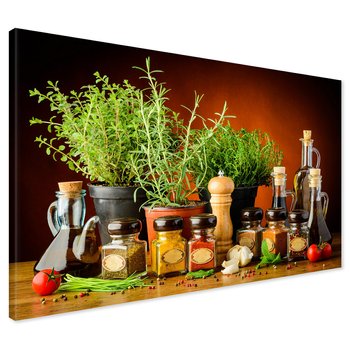 Obraz na płótnie - zioła, przyprawy, kuchnia