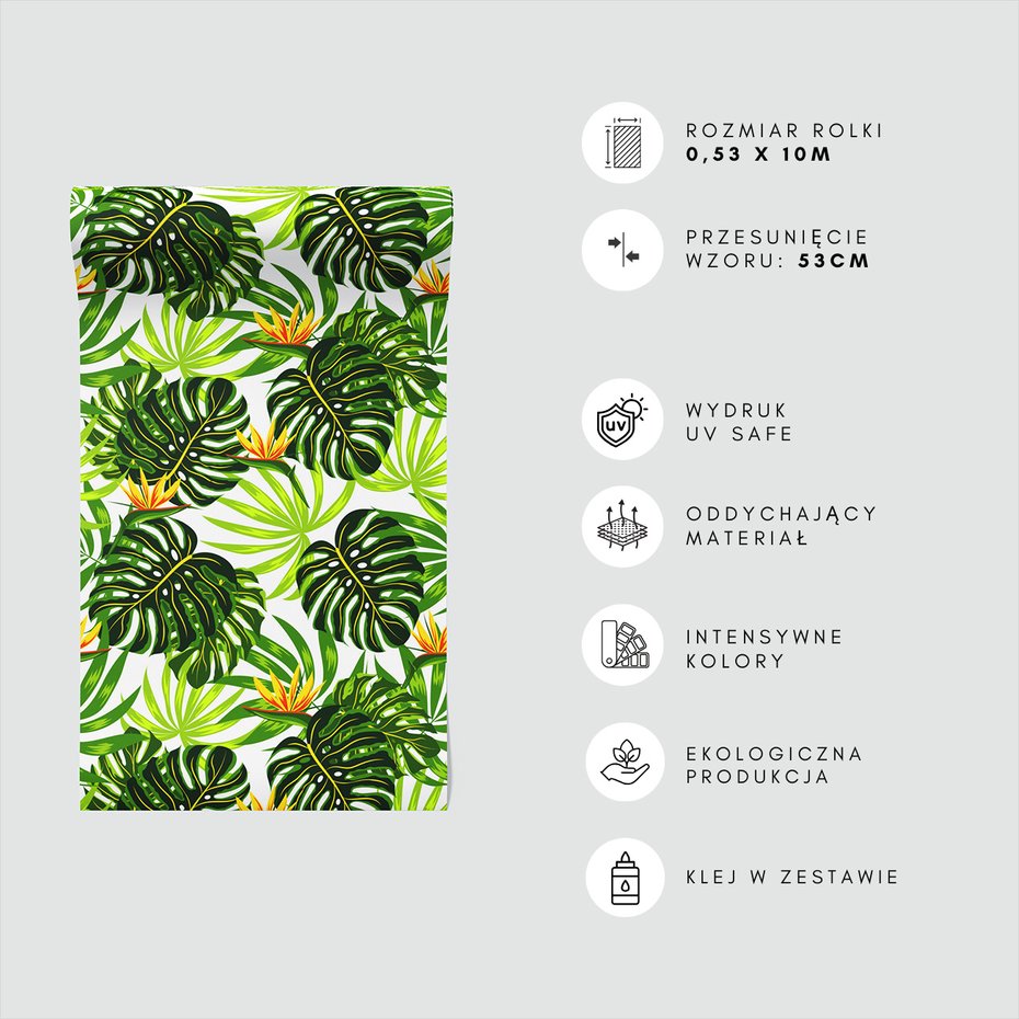 Tapeta - liście, kwiaty, tropiki
