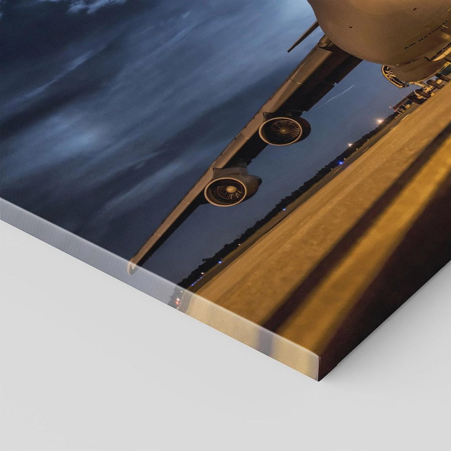 Obraz na płótnie - samolot, transport, noc