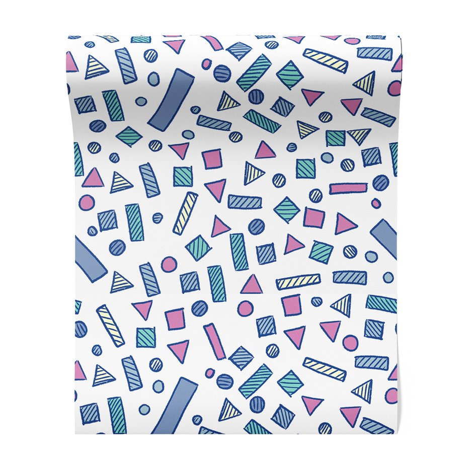 Tapeta - kształty, figury, kreski