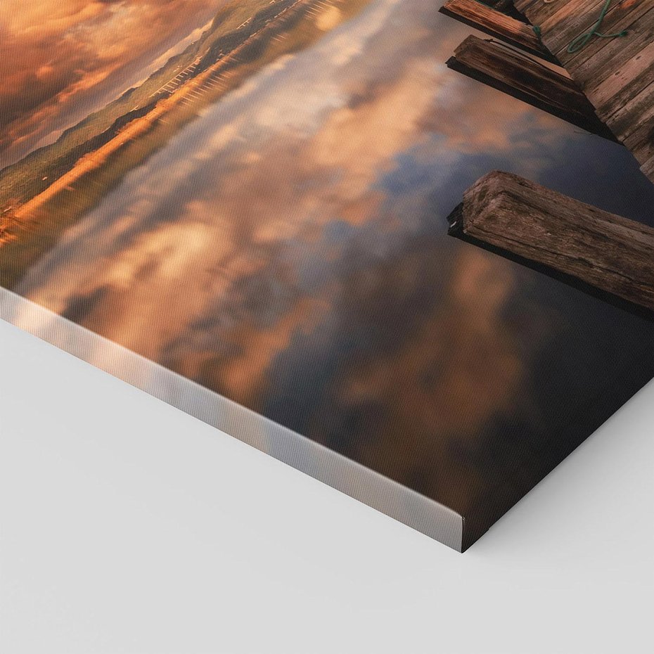 Obraz na płótnie - pomost, jezioro, krajobraz