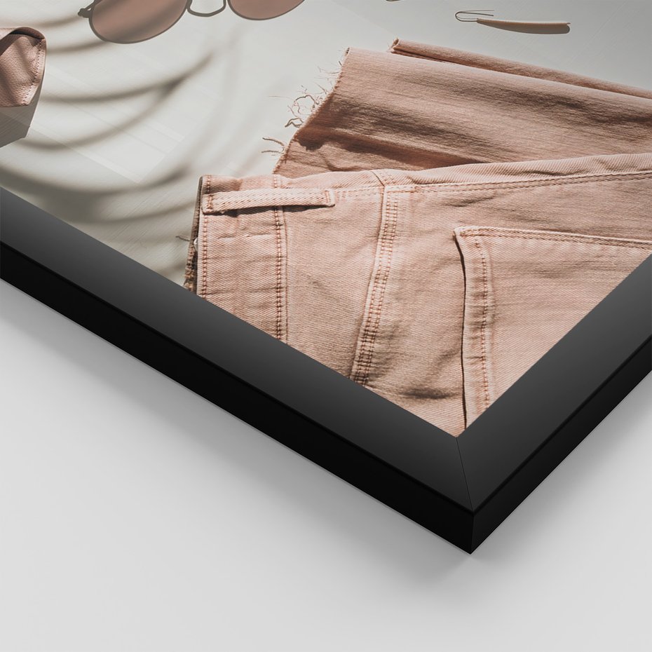 Zestaw obrazy w ramie, plakaty - kwiaty, kawa, akcesoria - rama czarna