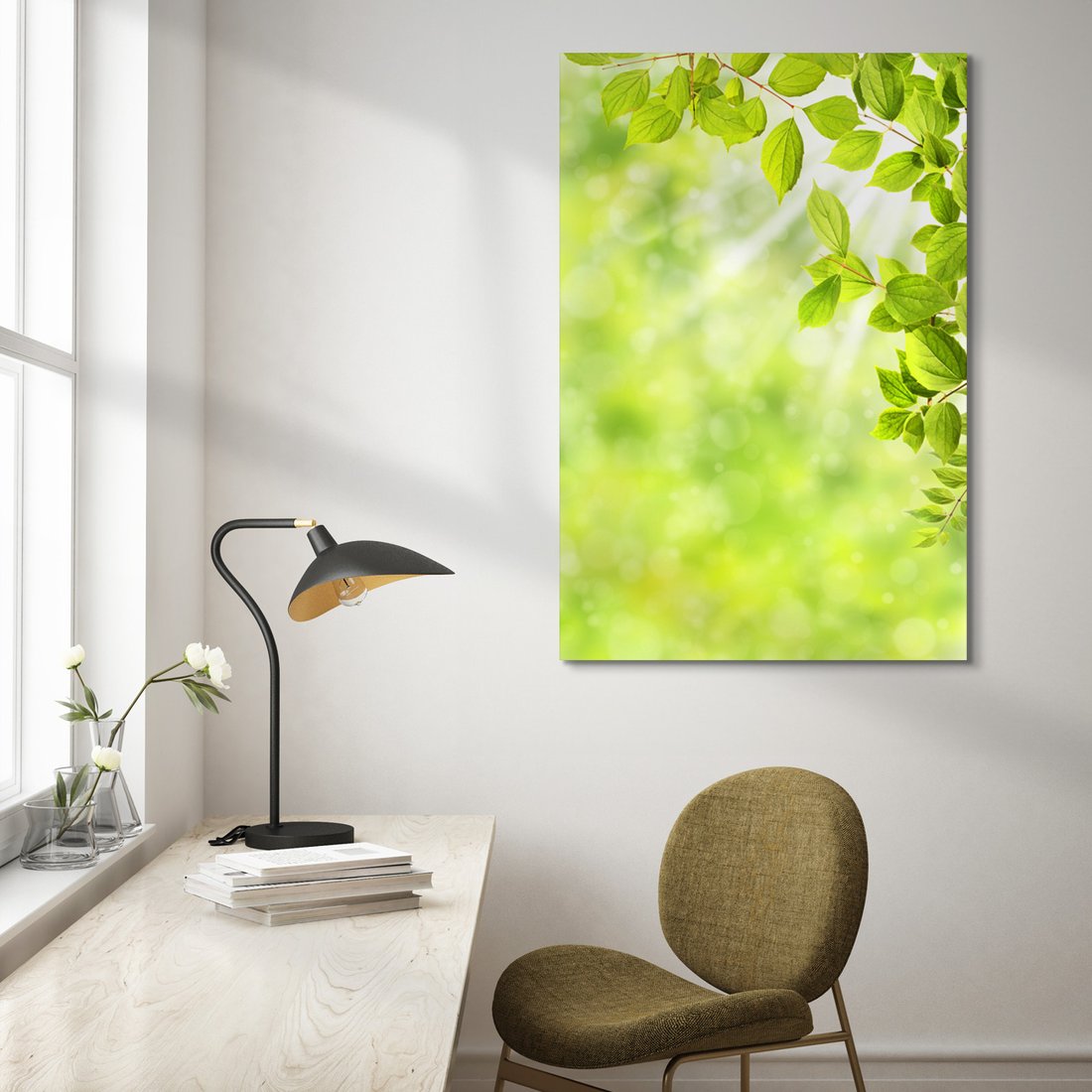 Obraz na płótnie - liście, zieleń, natura