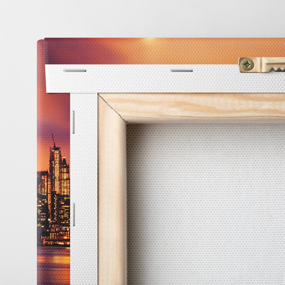 Obraz na płótnie - miasto, noc, woda