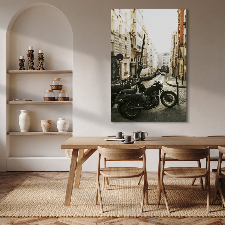 Obraz na płótnie - motocykl, ulica, miasto