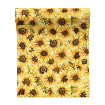 Tapeta - słoneczniki, płatki, liście