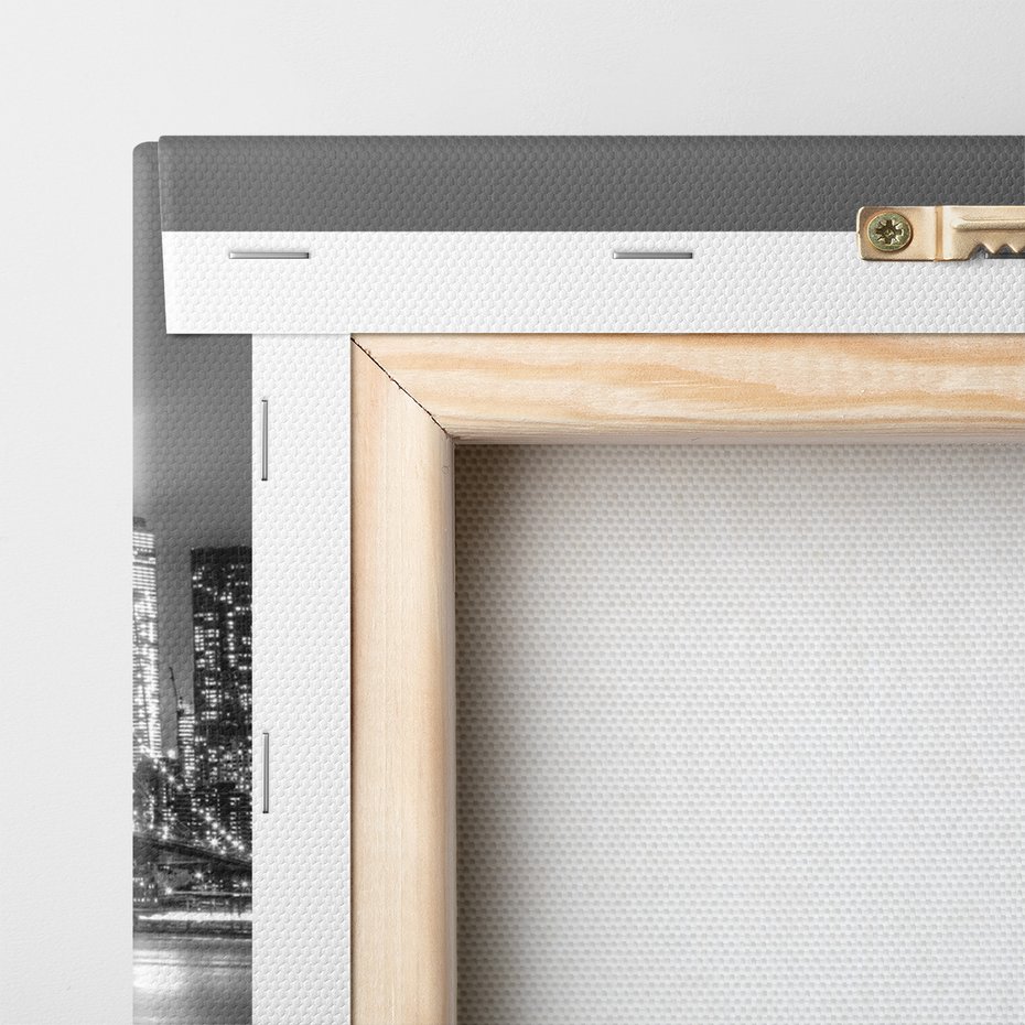 Obraz na płótnie - miasto, most, noc