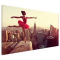 Obraz na płótnie - baletnica, miasto, taniec