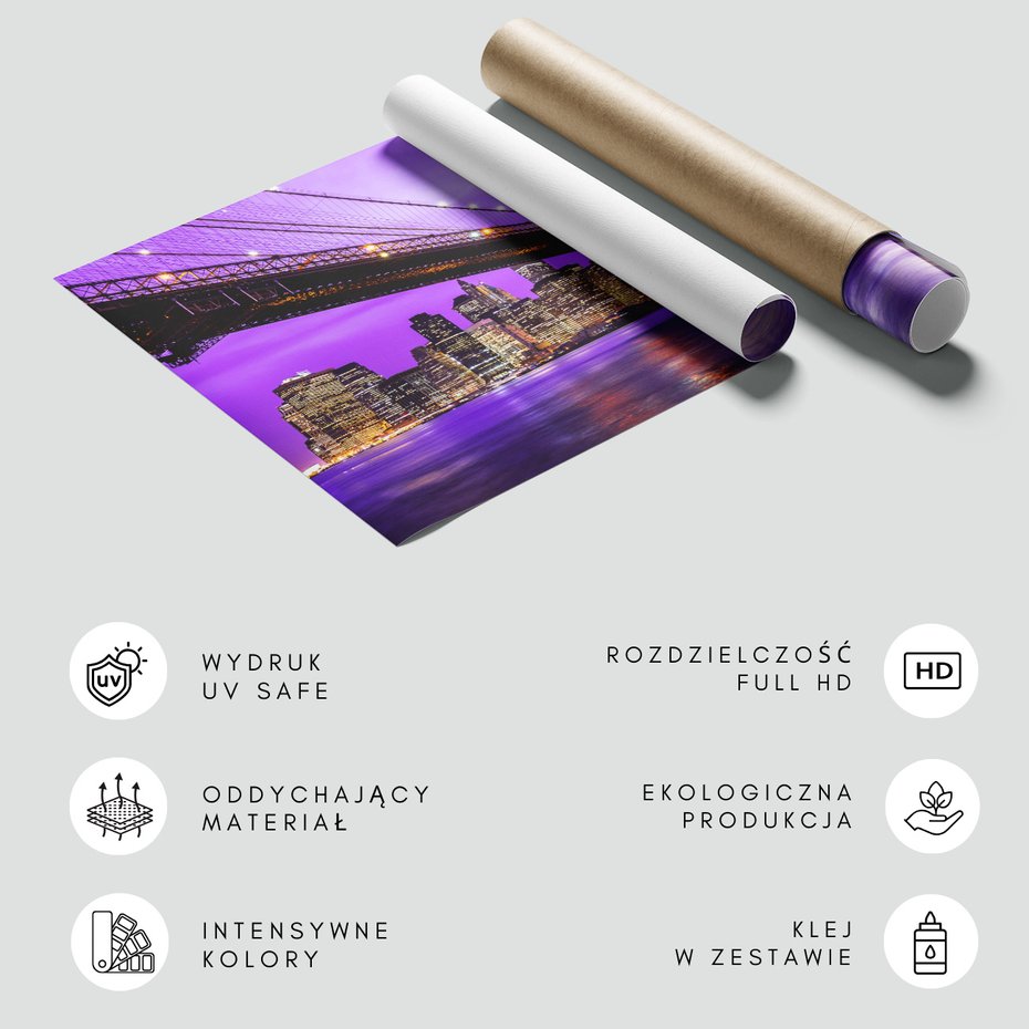 Fototapeta - most, miasto, noc