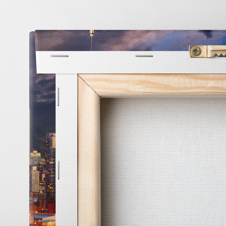 Obraz na płótnie - miasto, noc, woda