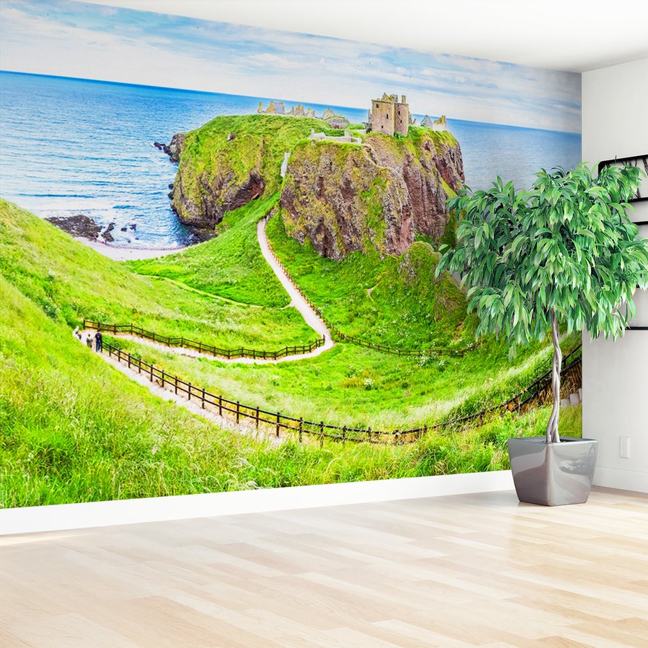 Fototapeta - zamek, morze, klif