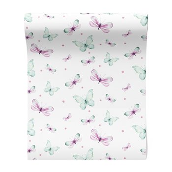 Tapeta - motyle, kropki, wzór