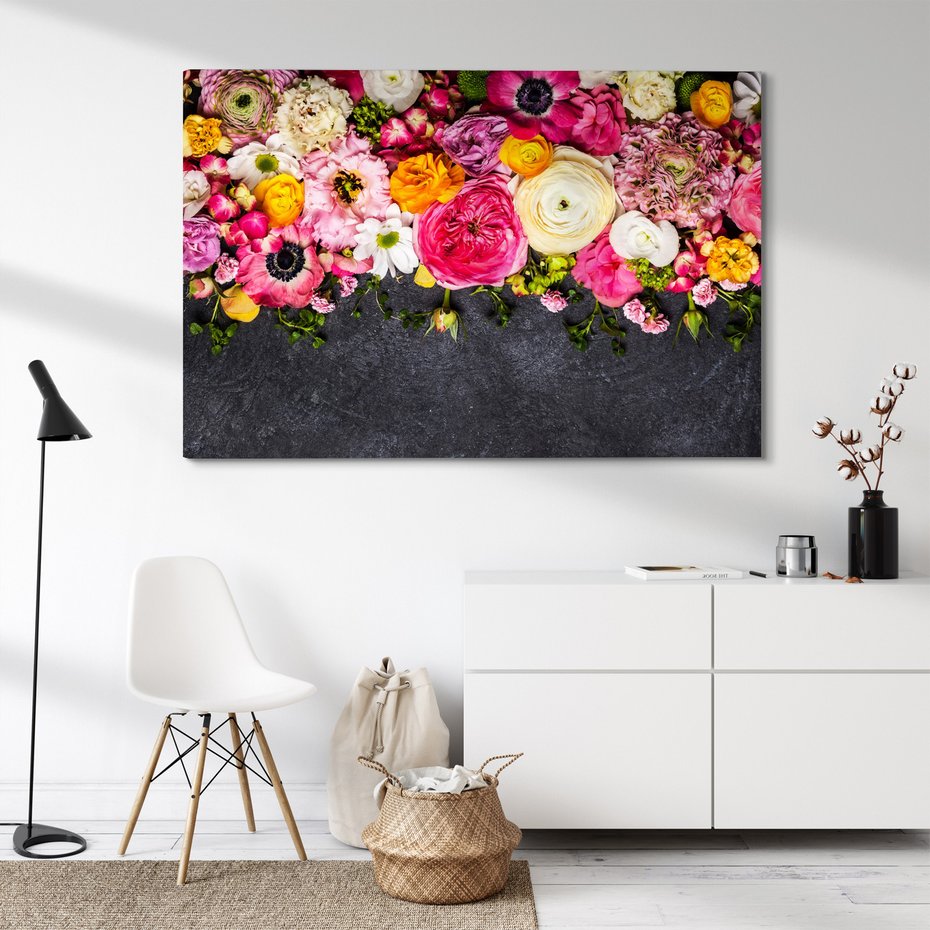 Obraz na płótnie - kwiaty, abstrakcja, tło