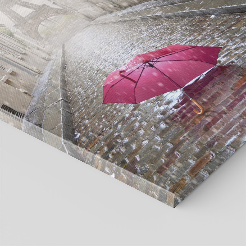 Obraz na płótnie - Paryż, deszcz, ulica