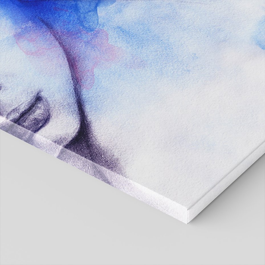 Obraz na płótnie - akwarela, portret, twarz